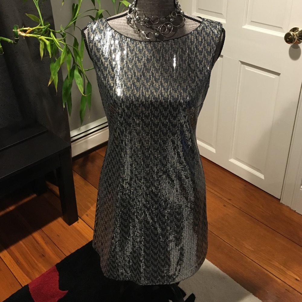 Chevron sequined dress